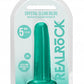 Shots Toys | REALROCK Crystal Clear 5" / 13.5cm Non Realistic Dildo with Suction Cup - Turquoise