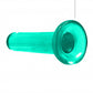 Shots Toys | REALROCK Crystal Clear 5" / 13.5cm Non Realistic Dildo with Suction Cup - Turquoise