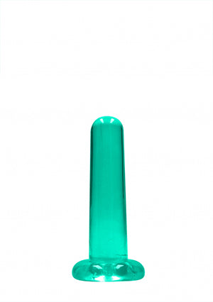 Shots Toys | REALROCK Crystal Clear 5" / 13.5cm Non Realistic Dildo with Suction Cup - Turquoise