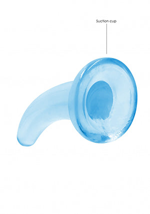 Shots Toys | REALROCK Crystal Clear 5" / 12cm Non Realistic Dildo with Suction Cup - Blue