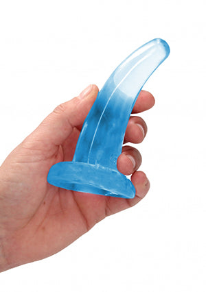 Shots Toys | REALROCK Crystal Clear 5" / 12cm Non Realistic Dildo with Suction Cup - Blue