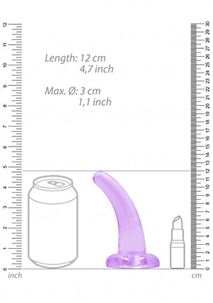 Shots Toys | REALROCK Crystal Clear 5" / 12cm Non Realistic Dildo with Suction Cup - Purple