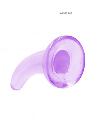 Shots Toys | REALROCK Crystal Clear 5" / 12cm Non Realistic Dildo with Suction Cup - Purple