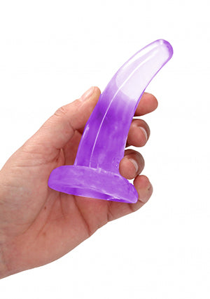 Shots Toys | REALROCK Crystal Clear 5" / 12cm Non Realistic Dildo with Suction Cup - Purple