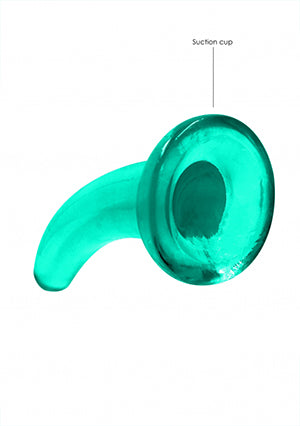 Shots Toys | REALROCK Crystal Clear 5" / 12cm Non Realistic Dildo with Suction Cup - Turquoise