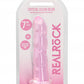Shots Toys | REALROCK Crystal Clear 7" / 17cm Non Realistic Dildo with Suction Cup - Pink