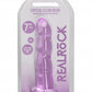 Shots Toys | REALROCK Crystal Clear 7" / 17cm Non Realistic Dildo with Suction Cup - Purple