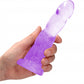 Shots Toys | REALROCK Crystal Clear 7" / 17cm Non Realistic Dildo with Suction Cup - Purple