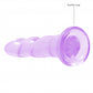 Shots Toys | REALROCK Crystal Clear 7" / 17cm Non Realistic Dildo with Suction Cup - Purple