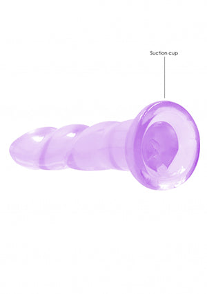 Shots Toys | REALROCK Crystal Clear 7" / 17cm Non Realistic Dildo with Suction Cup - Purple