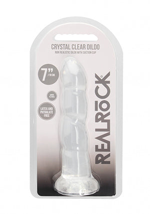 Shots Toys | REALROCK Crystal Clear 7" / 17cm Non Realistic Dildo with Suction Cup - Transparent