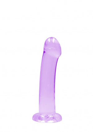 Shots Toys | REALROCK Crystal Clear 7" / 13cm Non Realistic Dildo with Suction Cup - Purple