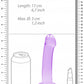 Shots Toys | REALROCK Crystal Clear 7" / 13cm Non Realistic Dildo with Suction Cup - Purple