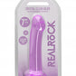 Shots Toys | REALROCK Crystal Clear 7" / 13cm Non Realistic Dildo with Suction Cup - Purple