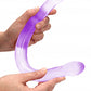 Shots Toys | REALROCK Crystal Clear Double Dildo 17" / 42cm Non Realistic - Purple
