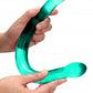 Shots Toys | REALROCK Crystal Clear Double Dildo 17" / 42cm Non Realistic - Turquoise