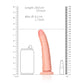 Shots Toys | REALROCK Realistic Slim Dildo with Suction Cup - Flesh 20.5cm (8") Dong