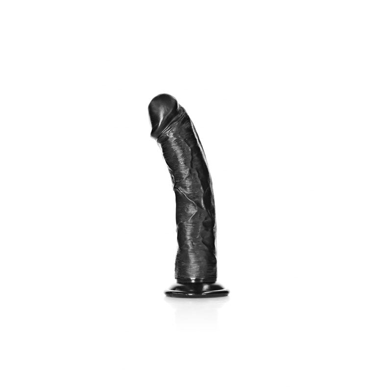 Shots Toys | REALROCK Realistic Regular Curved Dildo - Black 18cm (7") Dong