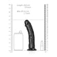 Shots Toys | REALROCK Realistic Regular Curved Dildo - Black 18cm (7") Dong