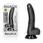Shots Toys | REALROCK Realistic Regular Curved Dong with Balls - Black 18cm (7") Dildo