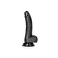 Shots Toys | REALROCK Realistic Regular Curved Dong with Balls - Black 20.5cm (8") Dildo