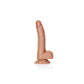 Shots Toys | REALROCK Realistic Regular Curved Dong with Balls - Tan 18cm (7") Dildo