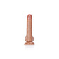 Shots Toys | REALROCK Realistic Regular Curved Dong with Balls - Tan 18cm (7") Dildo
