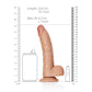 Shots Toys | REALROCK Realistic Regular Curved Dong with Balls - Tan 20.5cm (8") Dildo