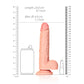 Shots Toys | REALROCK Straight Realistic Dildo with Balls - Flesh 20.5cm (8") Dong