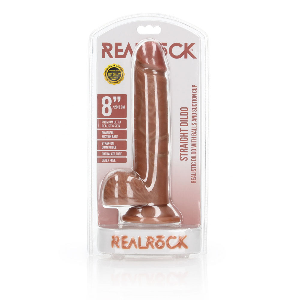 Shots Toys | REALROCK Straight Realistic Dildo with Balls - Tan 20.5cm (8")