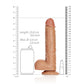 Shots Toys | REALROCK Straight Realistic Dildo with Balls - Tan 23cm (9") Dong