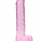 Shots Toys | REALROCK Crystal Clear 10" / 25.4cm Realistic Dildo with Balls - Pink