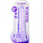 Shots Toys | REALROCK Crystal Clear 10" / 25.4cm Realistic Dildo with Balls - Purple