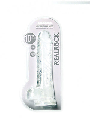 Shots Toys | REALROCK Crystal Clear 10" / 25.4cm Realistic Dildo with Balls - Transparent