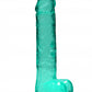 Shots Toys | REALROCK Crystal Clear 10" / 25.4cm Realistic Dildo with Balls - Turquoise