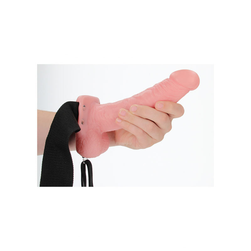 Shots Toys | REALROCK Hollow Strap-On with Balls - 18cm Flesh