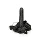 Shots Toys | REALROCK Vibrating Hollow Strap-On + Balls - 9" / 23cm Black