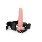 Shots Toys | REALROCK Vibrating Hollow Strap-On + Balls - 9" / 23cm Flesh
