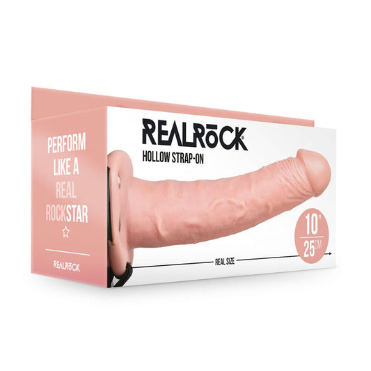 Shots Toys | REALROCK Hollow Strap-On - 10" / 24.5cm Flesh