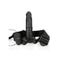 Shots Toys | REALROCK Vibrating Hollow Strap-On - 8" / 20.5cm Black