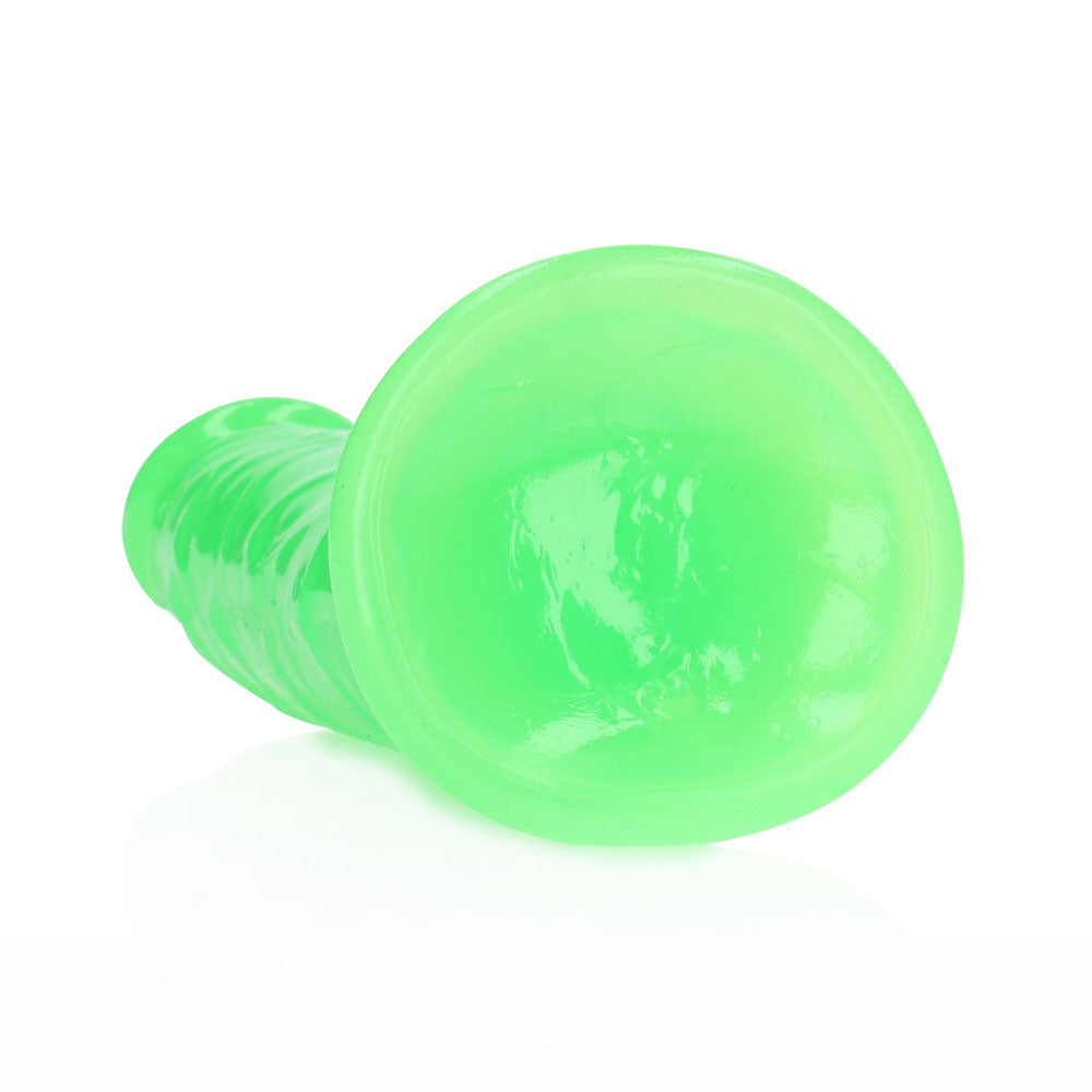 Shots Toys | REALROCK 18cm Slim Glow in the Dark Neon Green 7" Dildo Dong