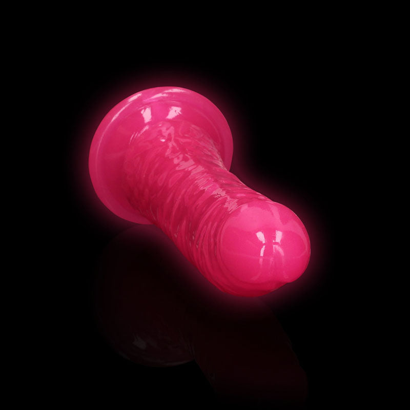 Shots Toys | REALROCK 18cm Slim Glow in the Dark Neon - Pink (7") Dildo Dong
