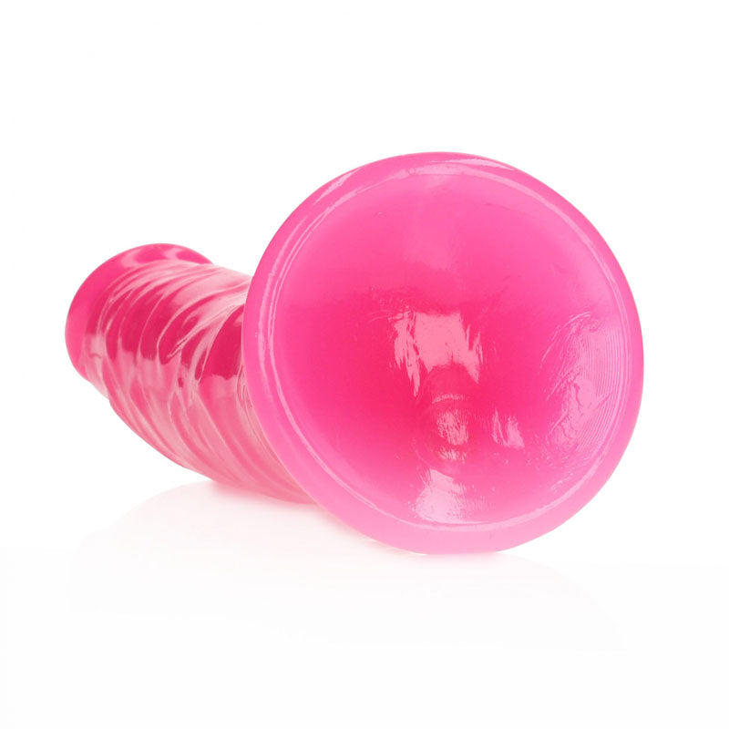 Shots Toys | REALROCK 18cm Slim Glow in the Dark Neon - Pink (7") Dildo Dong