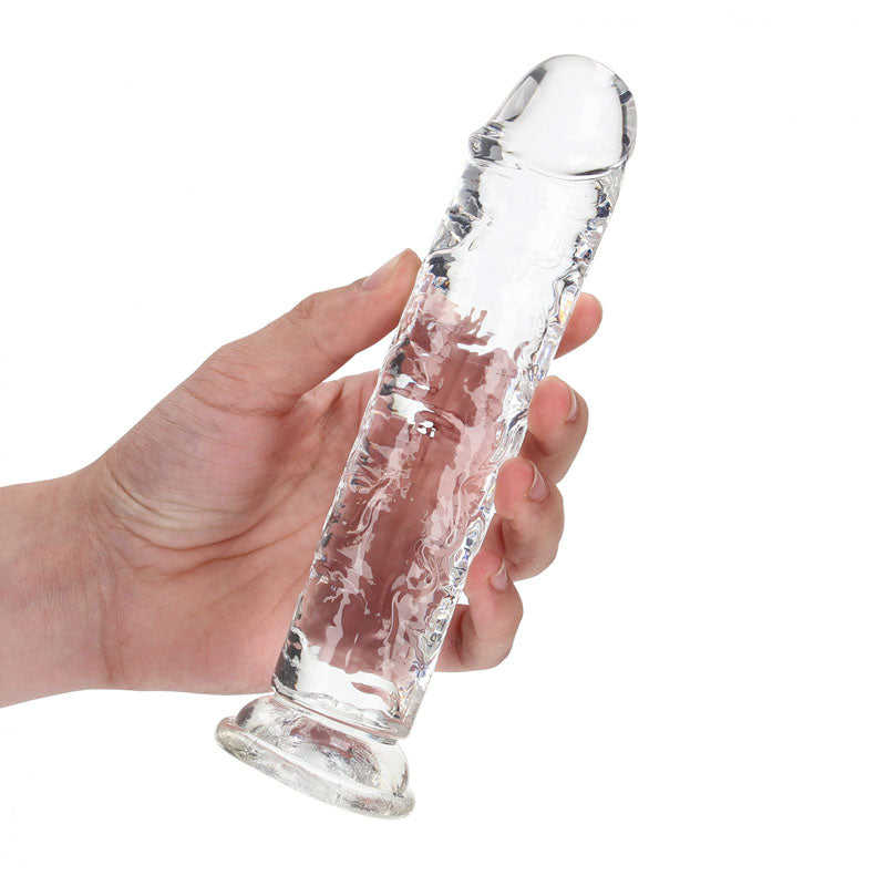 Shots Toys | REALROCK Crystal Clear 18cm Straight Dildo - Clear 7" Dong