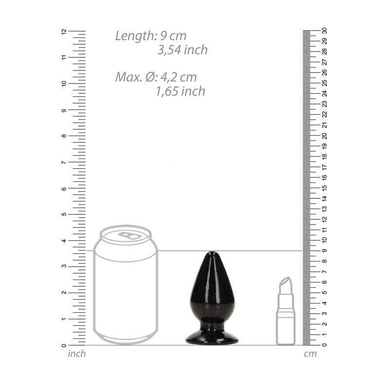 Shots Toys | REALROCK 9cm Anal Plug - Black