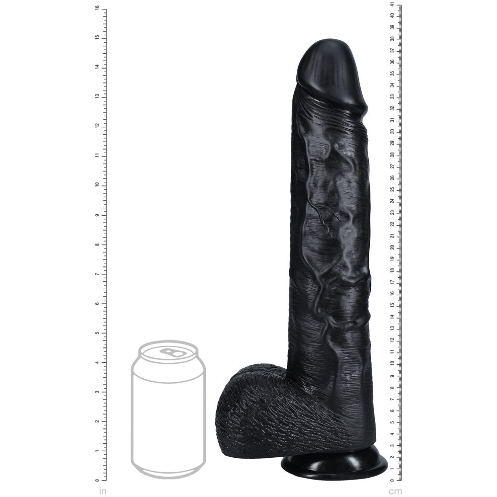 Shots Toys | REALROCK - Realistic Extra Long Dildo with Balls 15" / 38.1cm - Black