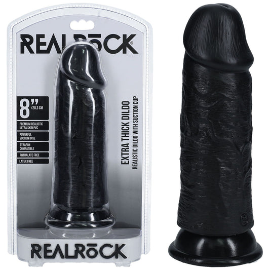 Shots Toys | REALROCK - Realistic Extra Thick Dildo without Balls 8" / 20.3cm - Black