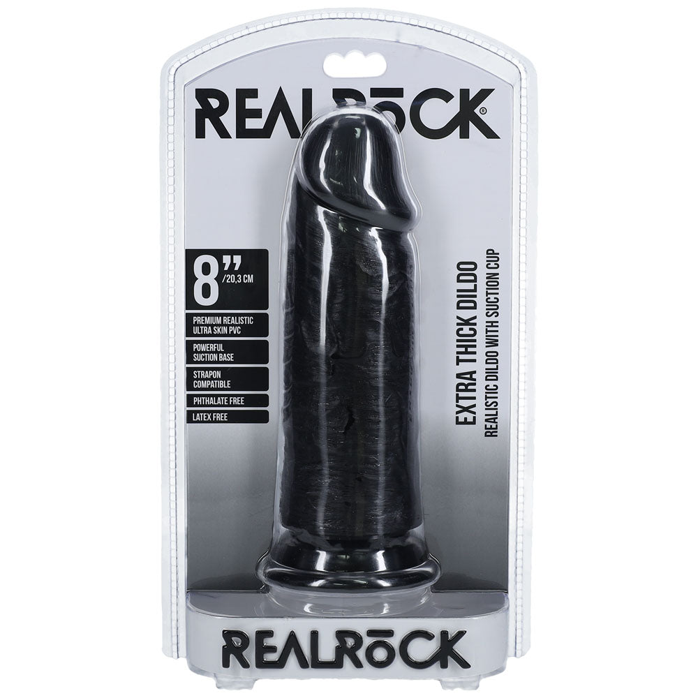 Shots Toys | REALROCK - Realistic Extra Thick Dildo without Balls 8" / 20.3cm - Black