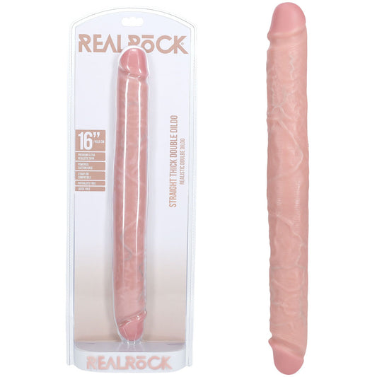 Shots Toys | REALROCK 40cm Thick Double Dildo - Flesh (16") Thick Double Dong