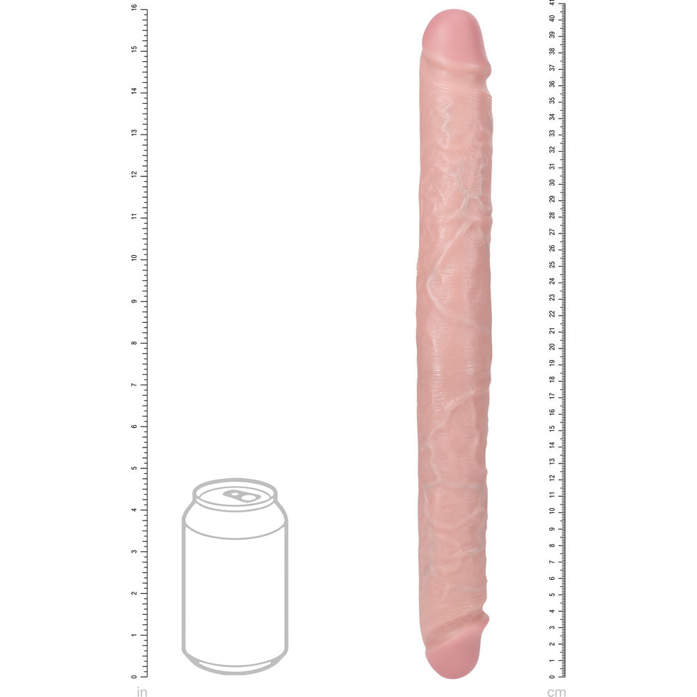 Shots Toys | REALROCK 40cm Thick Double Dildo - Flesh (16") Thick Double Dong